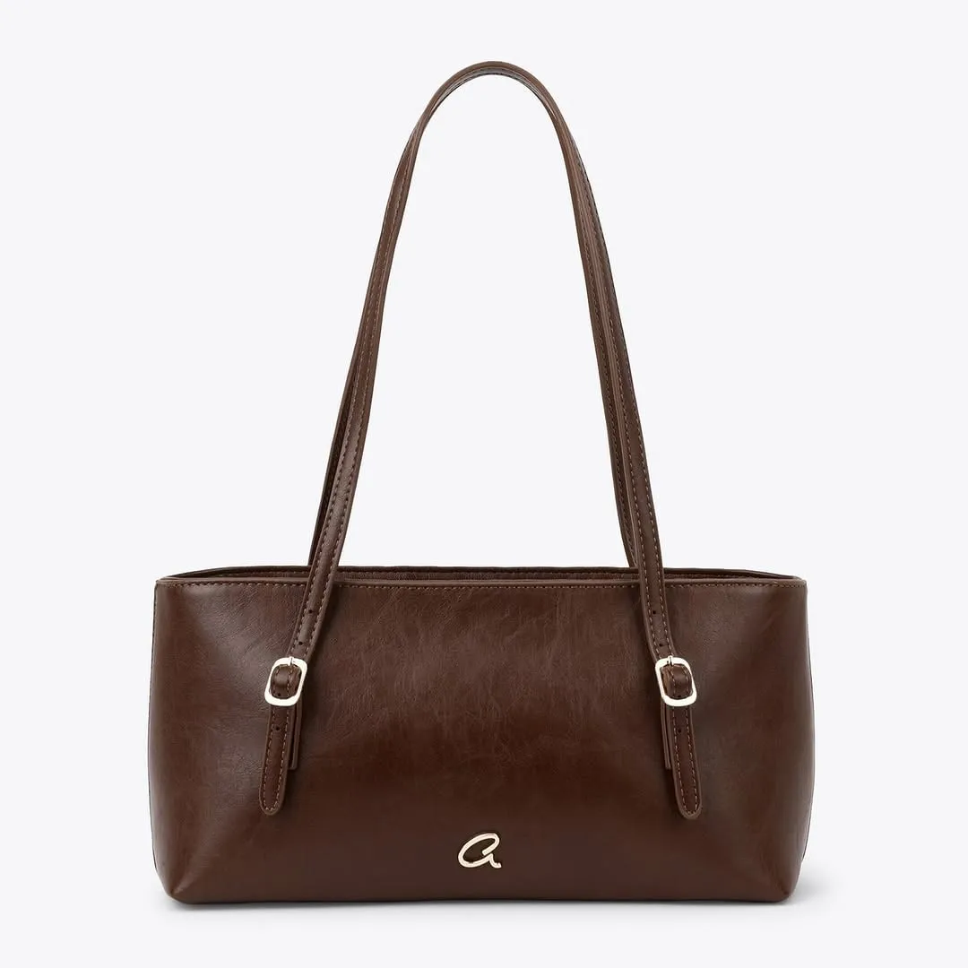 Borsa a spalla in marrone scuro — IDEA Avola